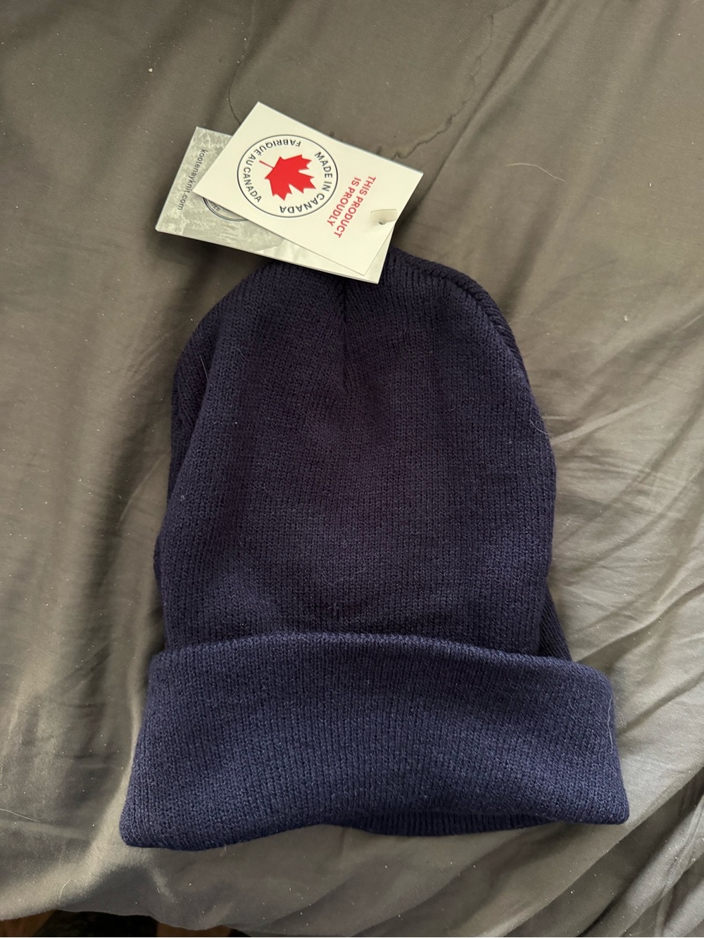 Men's Fold-Over Knit Beanie - Navy